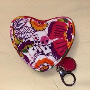 Vera Bradley Heart Shaped Small Coin Purse